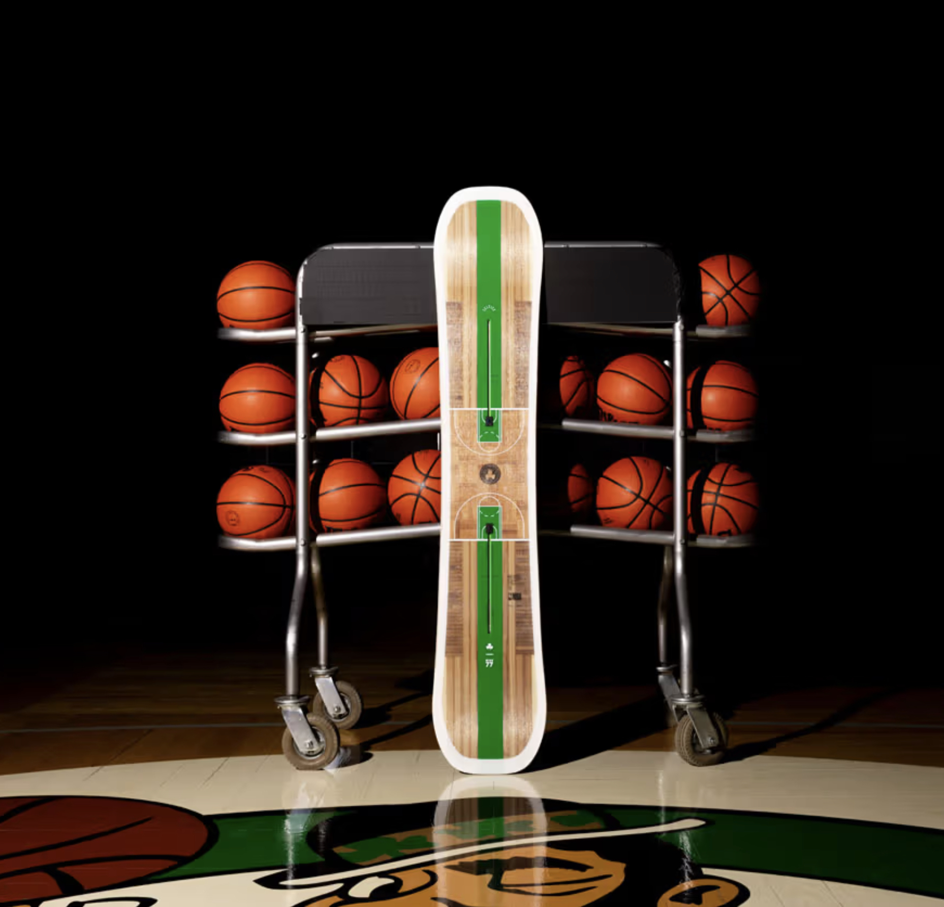 Burton MINE77 x Celtics Floor Board Number 1/100 signed by Paul Pierce  - image 1